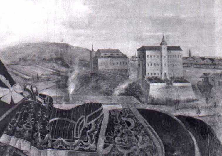 07_004.jpg - Pohled na Kyšperk z roku 1708 (výřez z obrazu J.P. van Bredy)