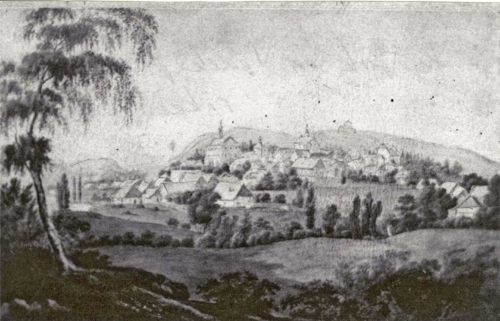 07_014.jpg - Kyšperk směrem od Sádek, před rokem 1870. Obraz od neznámého autora