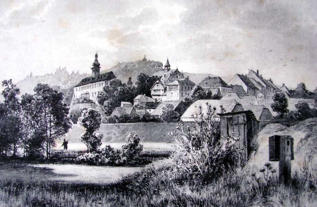 07_020.jpg - Kyšperk ze směru od Sádek kolem roku 1880. Maloval Karel Liebscher