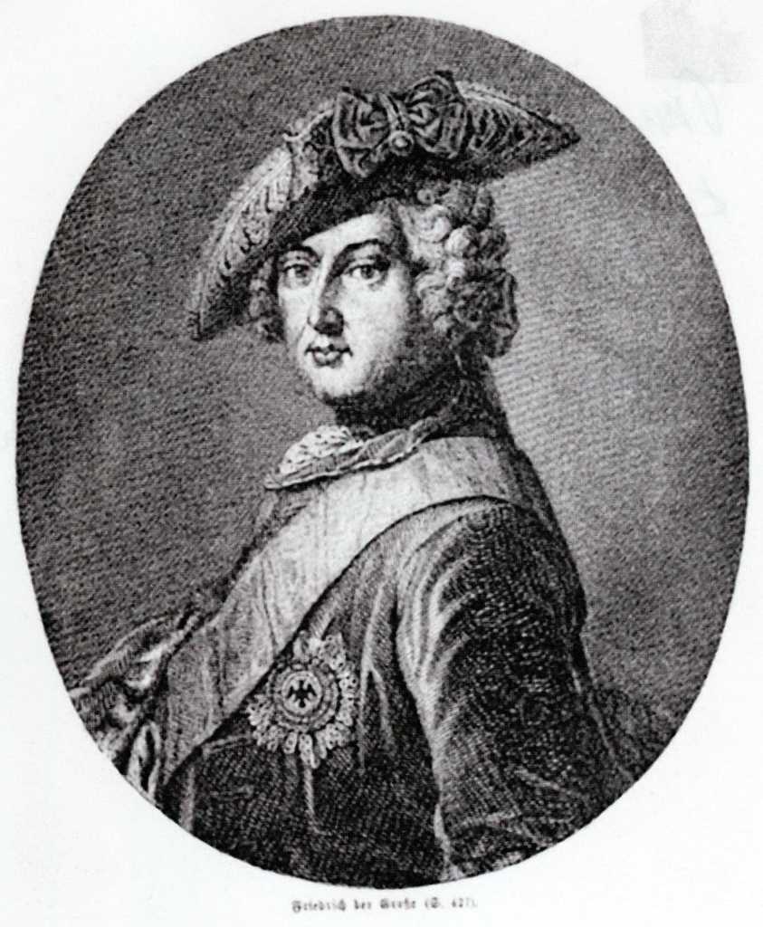 03_023.jpg - Pruský král Fridrich II., který zastavil v roce 1742 v Kyšperku při tažení k Lanškrounu a Olomouci