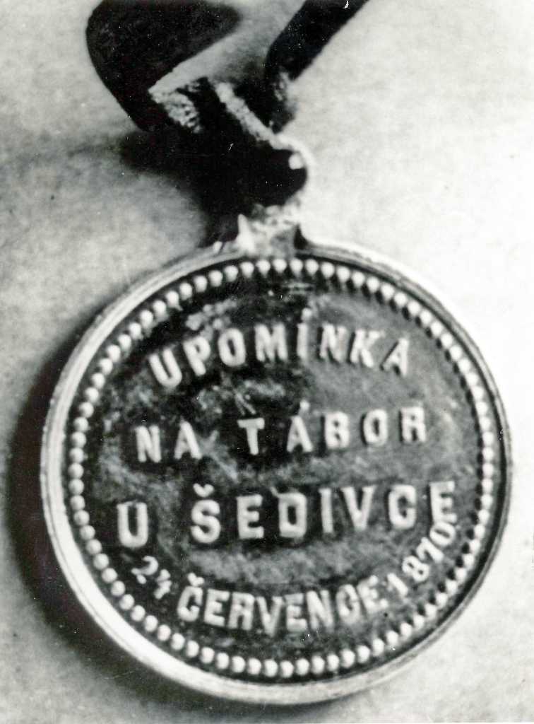 04_014.jpg - Pamětní medaile vydaná na upomínku táboru lidu u Šedivce v roce 1870, avers