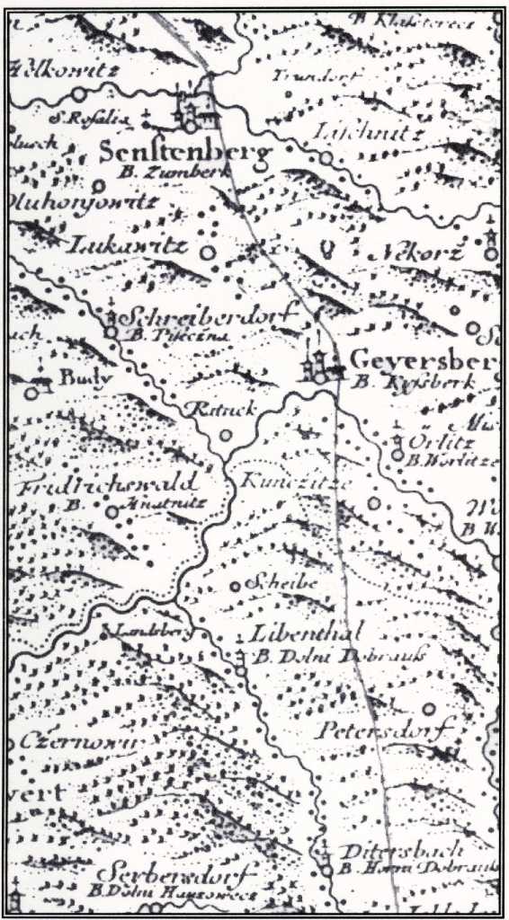 15_006.jpg - Stará cesta od Náchoda na Moravu, vedoucí po lukavické Příčnici do Kyšperka, na Kunčici k mlynářově vrbě a k Petrovicím (Müllerovo mapování 1720)