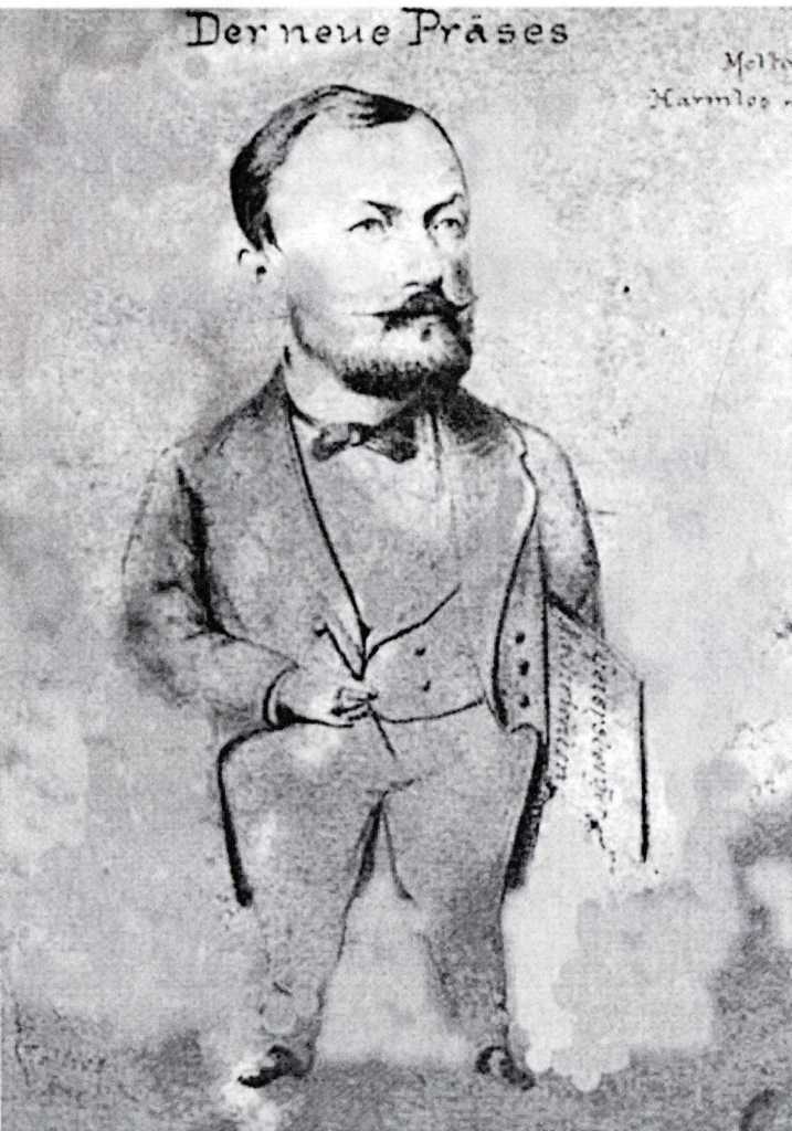 21_017.jpg - Inženýr Daniel Gebell, vlastní podobizna, úředník dráhy a ilustrátor novin Geiersberger Nachrichten